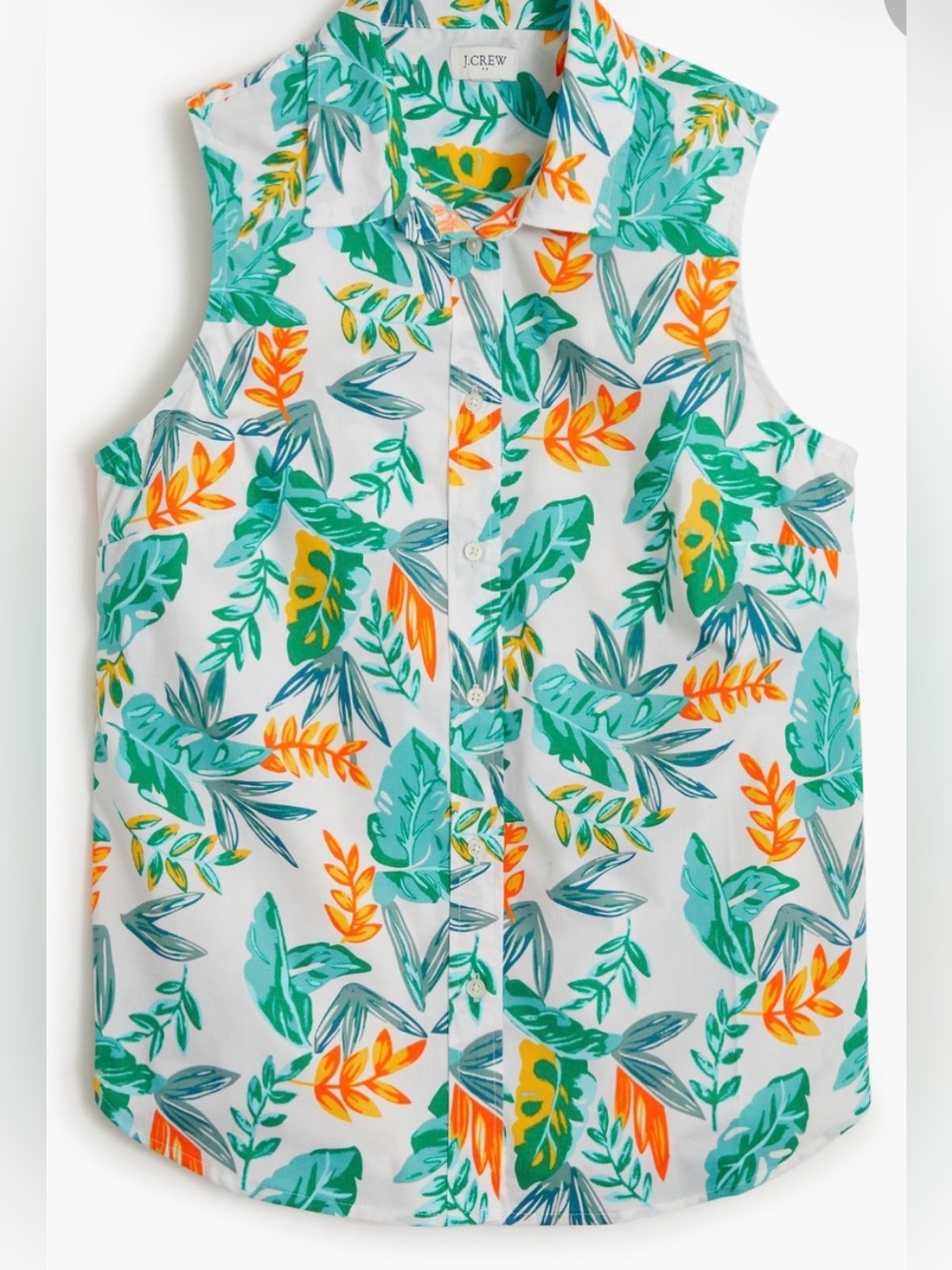 J.Crew Signature Fit Hawaiian Pineapple Cotton Poplin Shirt Medium NEW 3050